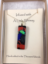 Load image into Gallery viewer, Fused Glass Pendants w/ Sterling chains by M Mitchell
