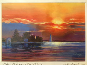 Days End Over Rock Island Print