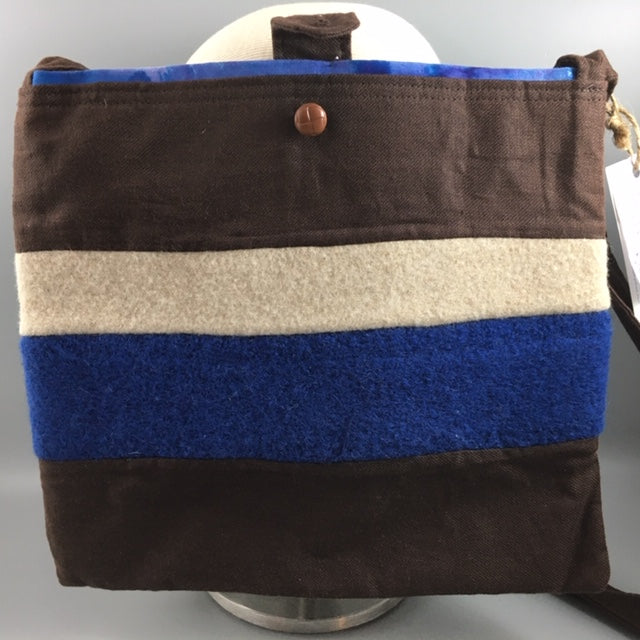 Cross Body Bag Made from upcycled sweaters and Pants by JoLynn Fiorentino
