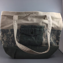 Load image into Gallery viewer, Tote Bag Made from upcycled jeans and pants by JoLynn Fiorentino
