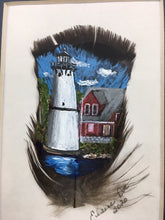 Load image into Gallery viewer, Rock Island Light painting on a feather
