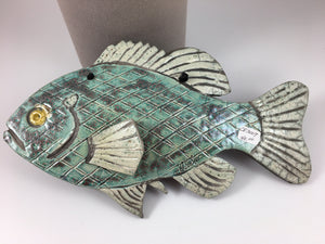Raku Fish Ceramic Wall Piece 4