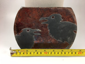 Raku Raven Ceramic Wall Piece
