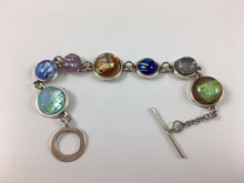 Load image into Gallery viewer, Fused glass Cabochon Bracelet by M Mitchell
