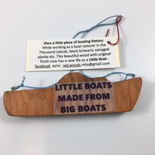 Load image into Gallery viewer, Wooden Boat Ornament by Mark Schwartz
