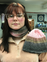 Load image into Gallery viewer, Hand Knit Ribbed Toque and Scarf by H Burris

