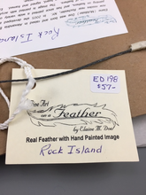 Load image into Gallery viewer, Rock Island Light painting on a feather
